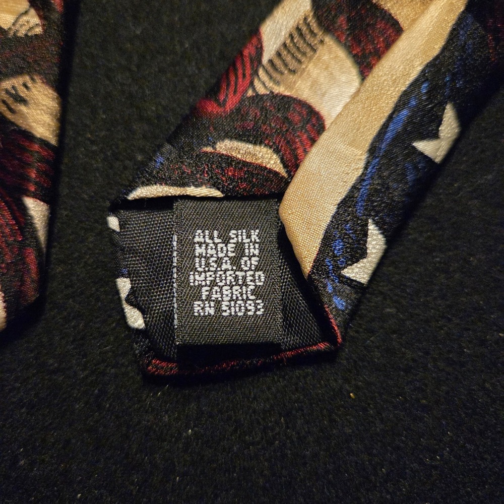 Tango by Max Raab Mens Silk Americana Flag Tie - Picture 3 of 5
